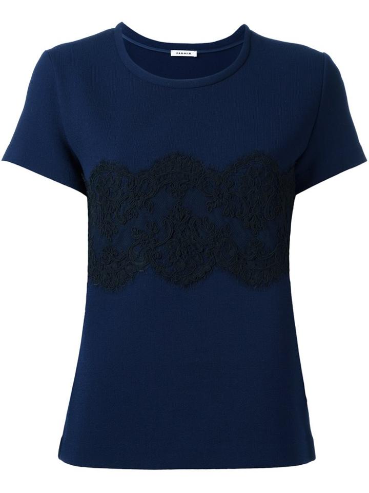 P.a.r.o.s.h. 'laki' Knit T-shirt, Women's, Size: Xs, Blue, Polyamide/spandex/elastane/wool