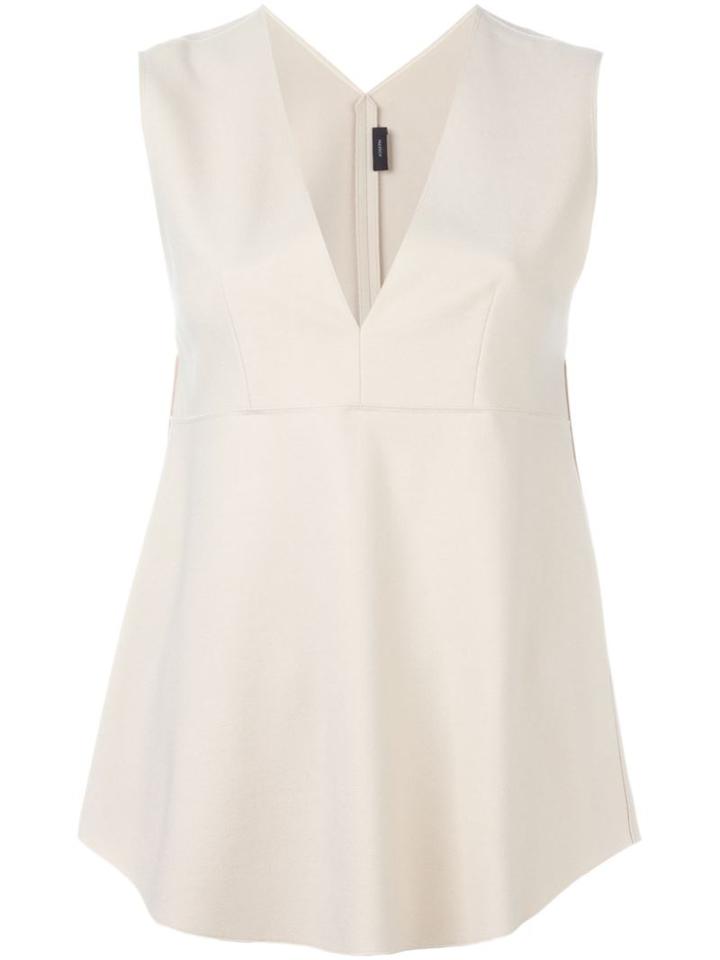 Joseph V-neck Tank Top, Women's, Size: 38, Nude/neutrals, Polyurethane/viscose/wool