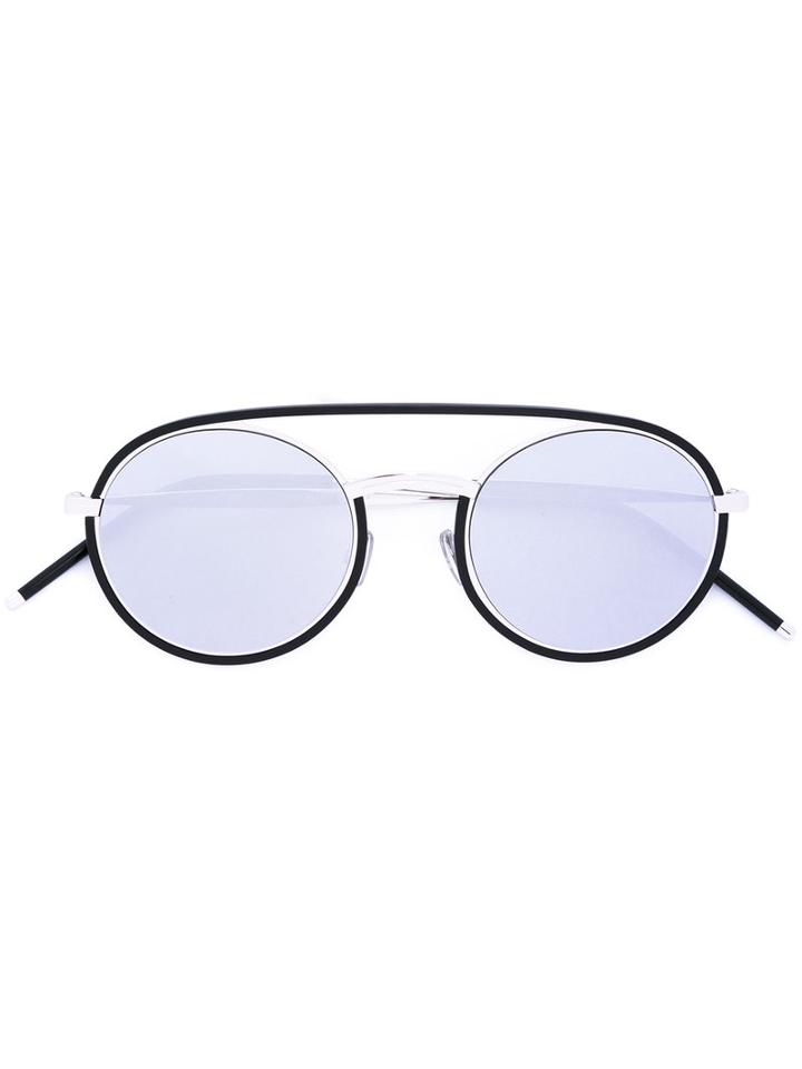 Dior Eyewear - Contrast Sunglasses - Unisex - Acetate/metal (other) - One Size, Black, Acetate/metal (other)