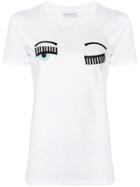 Chiara Ferragni Flirting Embroidered Logo T-shirt - White