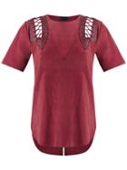 Andrea Bogosian - Leather Top - Women - Leather - P, Red, Leather