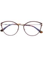 Tom Ford Eyewear Classic Cat-eye Glasses - Red