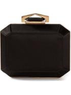 Alexander Mcqueen Art Deco Box Clutch, Women's, Black