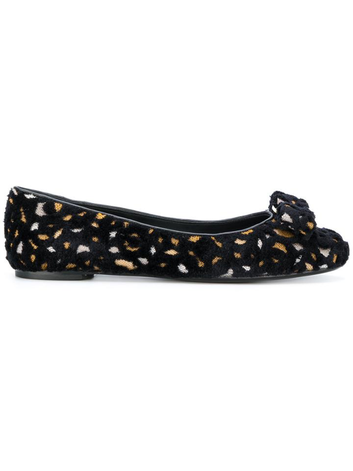 Salvatore Ferragamo Fantasy Vara Ballerina Shoes - Black