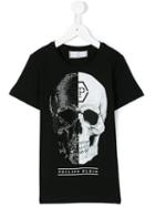 Skull Print T-shirt - Kids - Cotton - 8 Yrs, Black, Philipp Plein Kids
