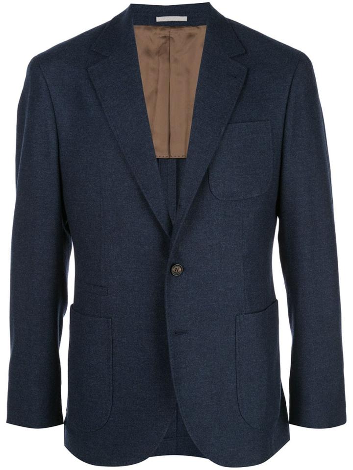 Brunello Cucinelli Single Breasted Blazer - Blue