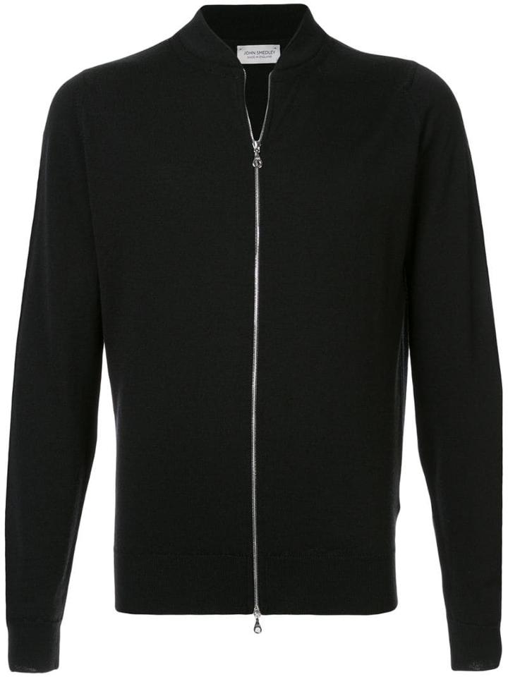 John Smedley Knitted Bomber Jacket - Black
