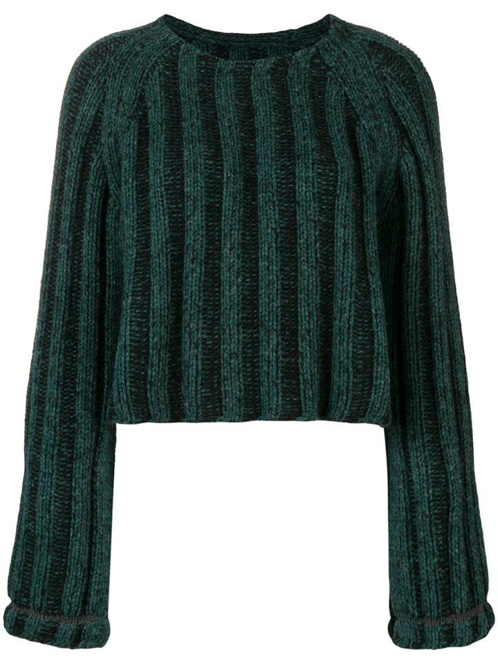 Mm6 Maison Margiela Cable Knit Sweater - Green