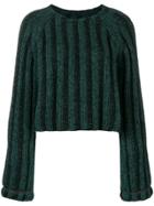 Mm6 Maison Margiela Cable Knit Sweater - Green