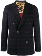 Etro Check Print Jacket - Blue