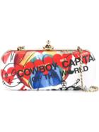 Vivienne Westwood Hearts Print Chain Strapped Clutch