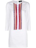 Dsquared2 Fitted Kaftan Dress - White