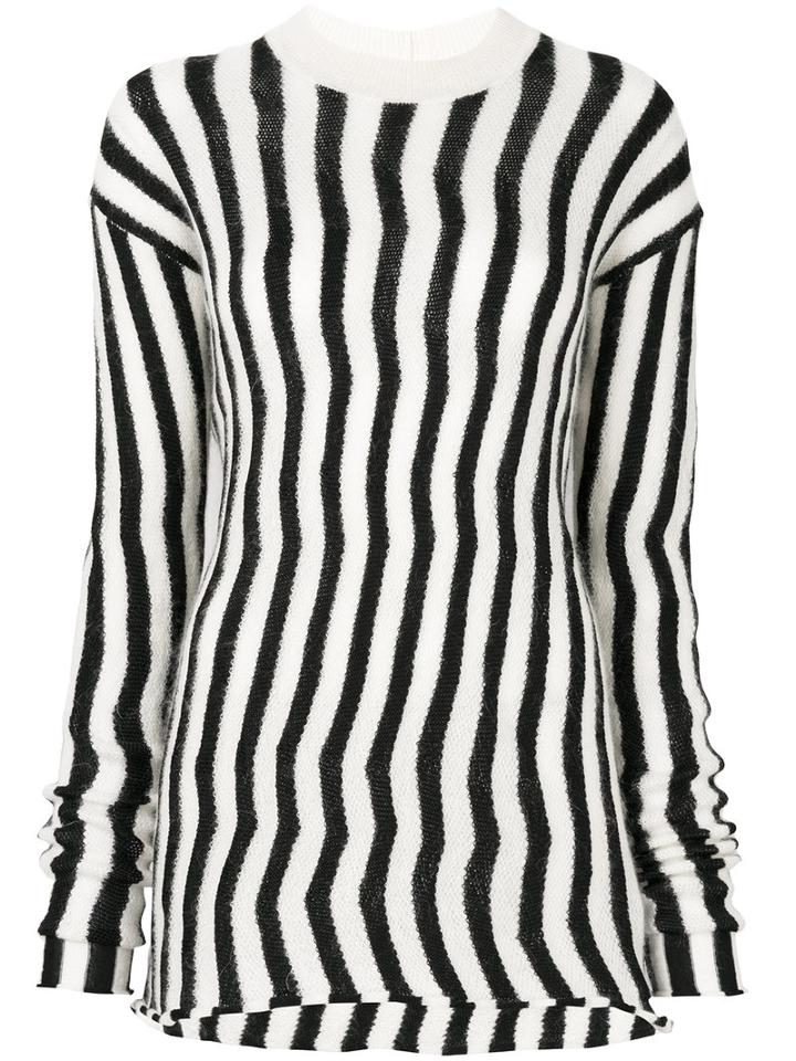 Helmut Lang - Ivory Knit Top - Women - Nylon/polyester/mohair/wool - L, Black, Nylon/polyester/mohair/wool