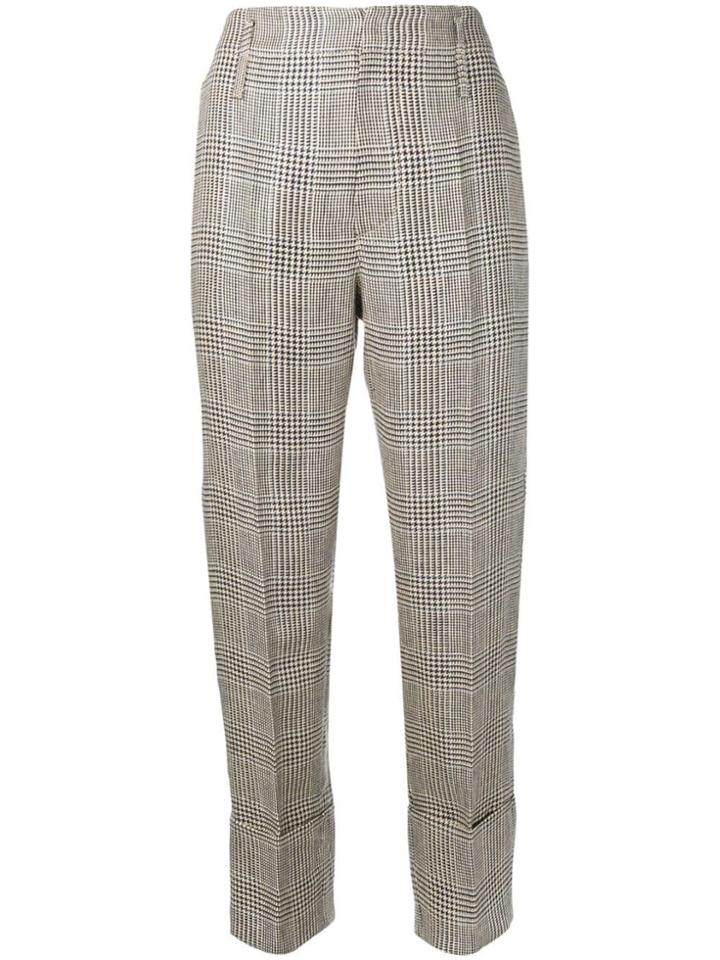 Brunello Cucinelli Check Trousers - Neutrals