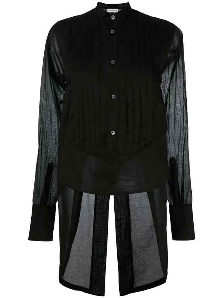 Faith Connexion Pleated Trim Shirt - Black