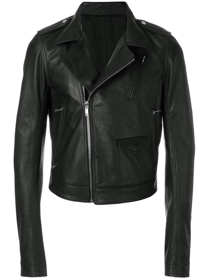 Rick Owens Slim-fit Biker Jacket - Black