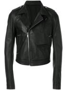 Rick Owens Slim-fit Biker Jacket - Black