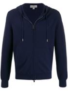 Canali Hooded Zipped Cardigan - Blue