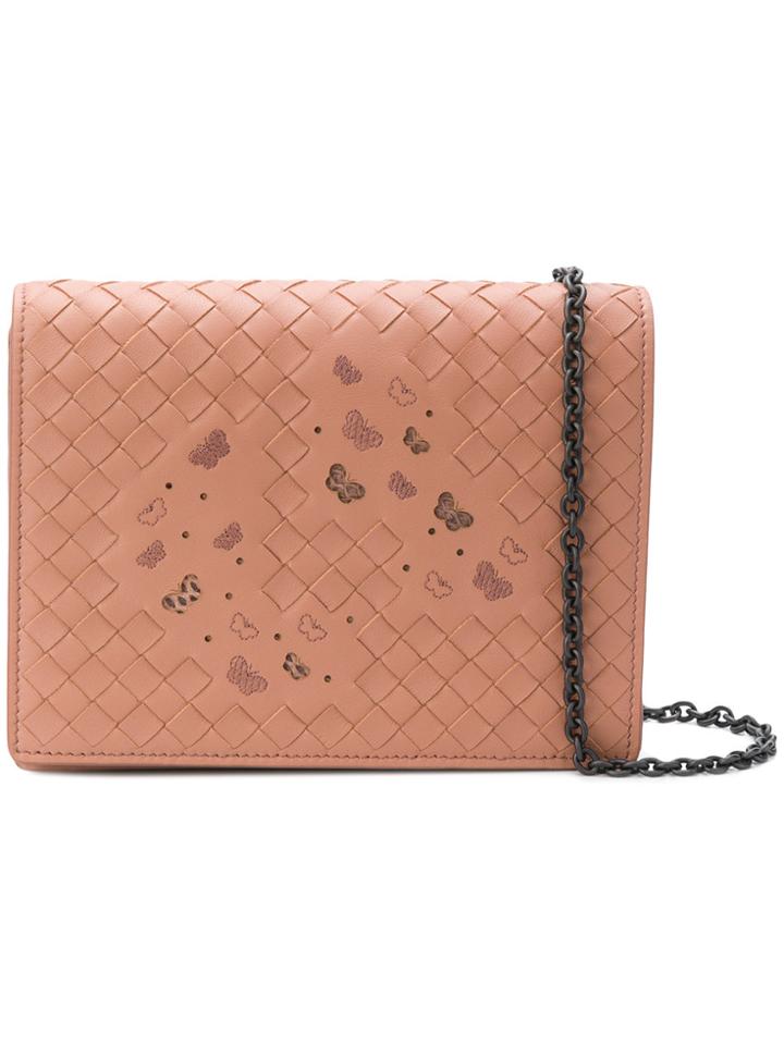 Bottega Veneta Intrecciato Montebello Crossbody Bag - Pink & Purple