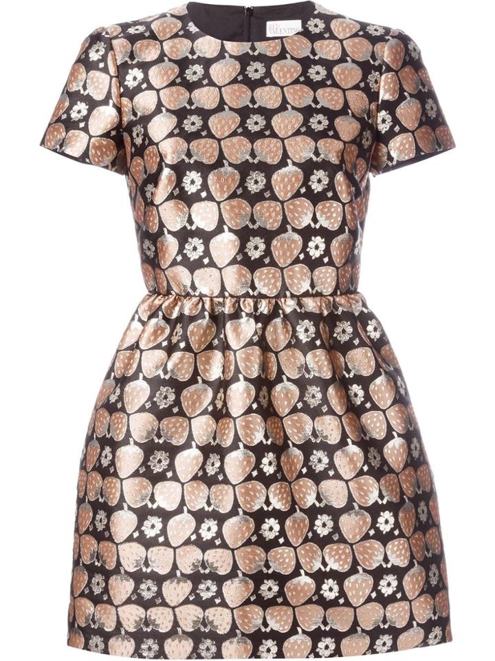 Red Valentino Strawberry Jacquard Dress - Multicolour