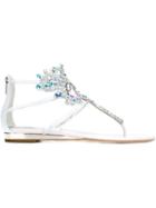 Rene Caovilla Rhinestone Embellished Sandals