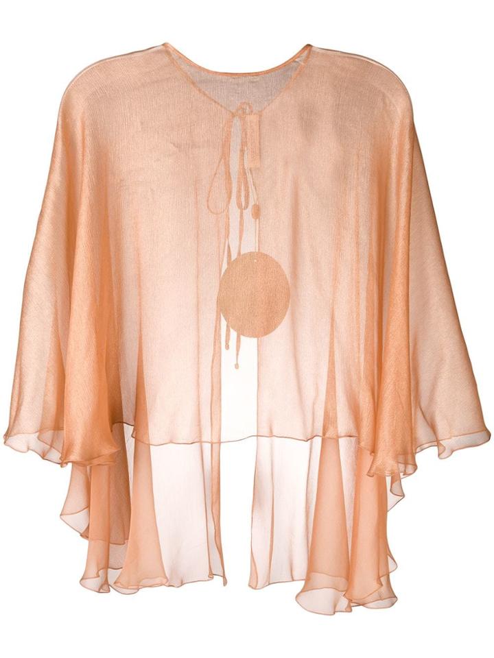 Maria Lucia Hohan Floaty Metallic Cape - Orange