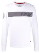Alpha Industries Long Sleeved Cotton T-shirt - White