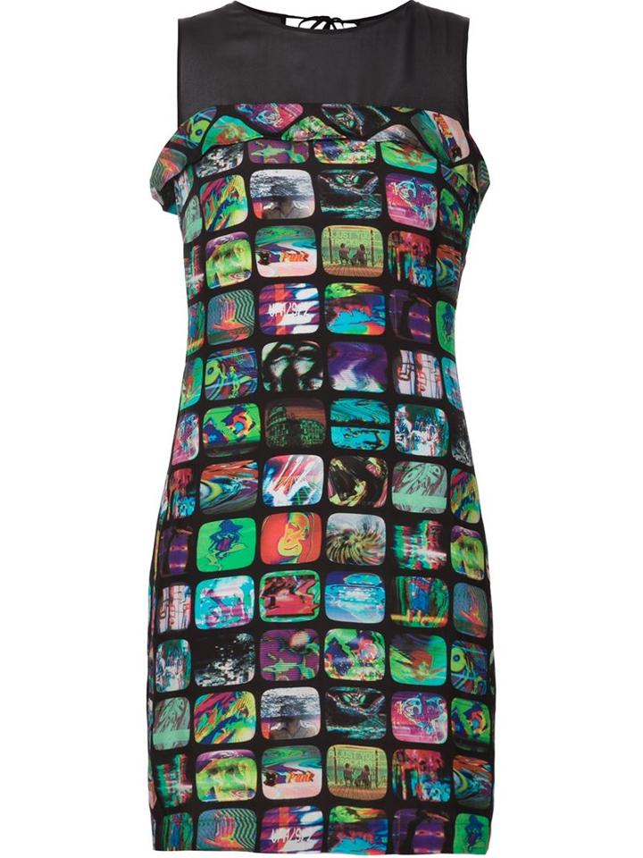 Jeremy Scott Tv Screen Print Sheath Dress