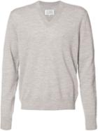 Maison Margiela Elbow Patch Jumper, Men's, Size: Xl, Grey, Linen/flax/wool