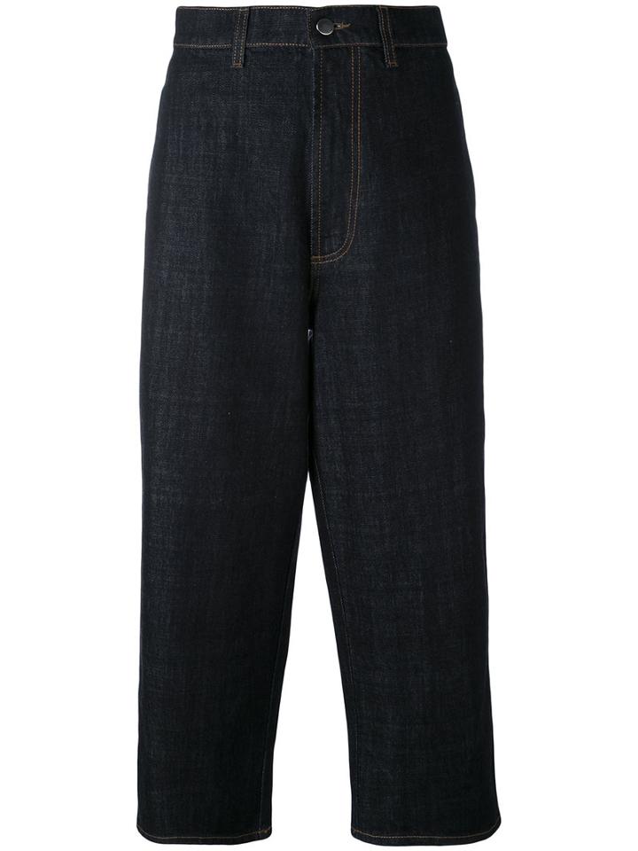 Marni - Wide Leg Cropped Jeans - Women - Cotton - 38, Blue, Cotton