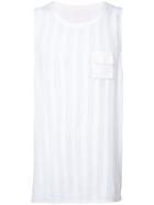 Maharishi - Striped Oversized Tank Top - Men - Cotton - L, White, Cotton