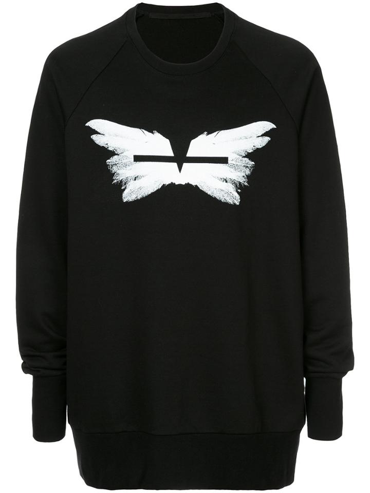 Julius Wing Print Sweatshirt - Black