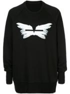 Julius Wing Print Sweatshirt - Black