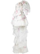 Isabel Sanchis One Shoulder Hi-low Gown - White