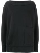 Barena Boat Neck Sweatshirt - Black