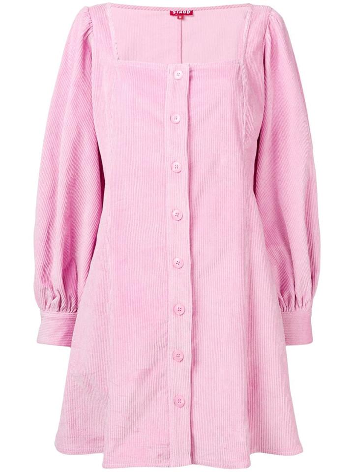 Staud Corduroy Mini Dress - Pink & Purple
