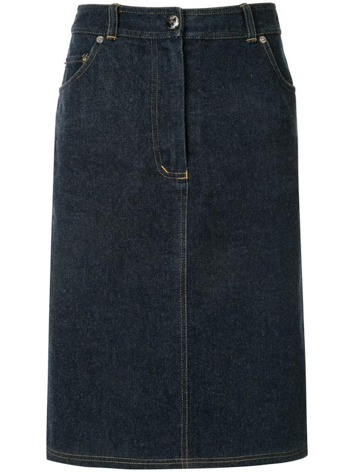 Chanel Vintage Vintage Denim Skirt - Blue