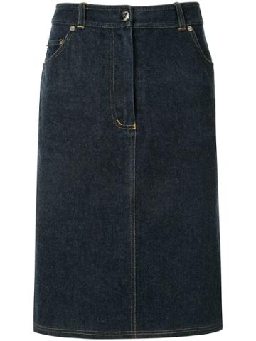 Chanel Vintage Vintage Denim Skirt - Blue