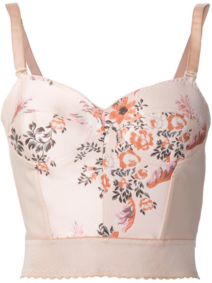 Stella Mccartney Floral Jacquard Crop Top
