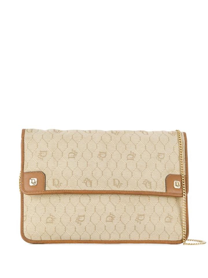 Christian Dior Pre-owned Monogram Print Shoulder Bag - Neutrals