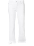 7 For All Mankind Cropped Frayed Jeans - White