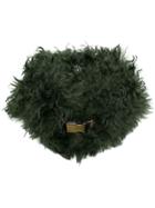 Mr & Mrs Italy Belted Fur Collar - Green