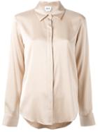 Dkny Satin Shirt, Women's, Size: Small, Nude/neutrals, Silk/spandex/elastane