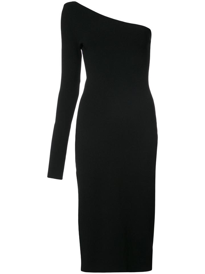 Dvf Diane Von Furstenberg One Shoulder Knit Dress - Black