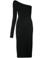Dvf Diane Von Furstenberg One Shoulder Knit Dress - Black