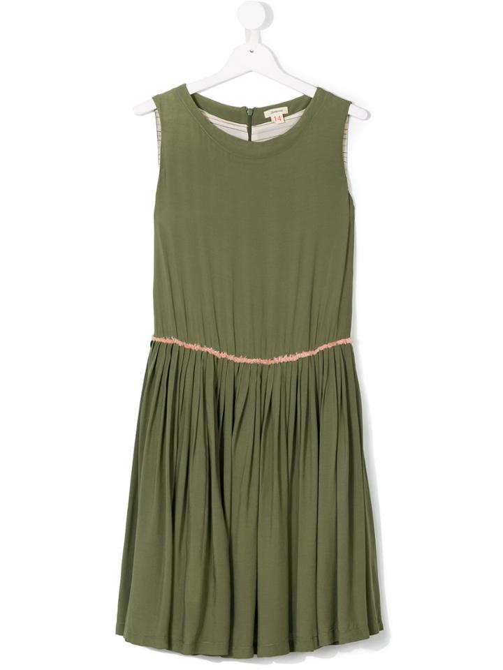 Bellerose Kids Gathered Sleeveless Dress - Green