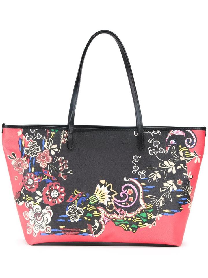 Etro Floral Print Shoulder Bag, Women's, Black