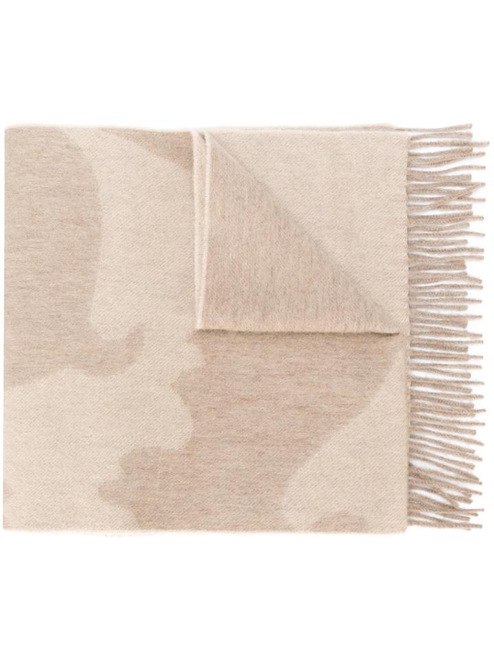 Pringle Of Scotland Giant Emblem Scarf - Nude & Neutrals