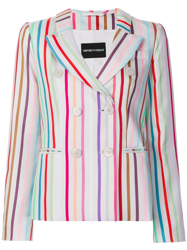 Emporio Armani Striped Blazer - Grey