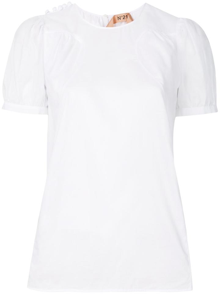 No21 Puff Sleeve T-shirt - White